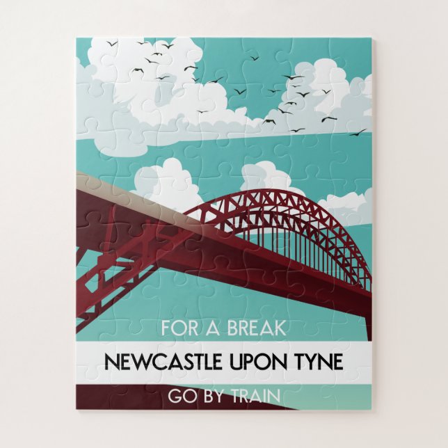Quebra-cabeça cartaz da ponte de Newcastle upon Tyne. (Vertical)