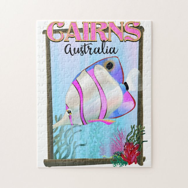 Quebra-cabeça Cartaz de férias de Cairns Austrália (Vertical)