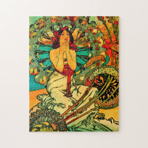 Quebra-cabeça Cartaz de Mônaco Monte Carlo por Alphonse Mucha