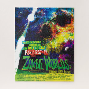 Quebra-cabeça Cartaz de Mundos Zumbis do Escritório de Viagens d