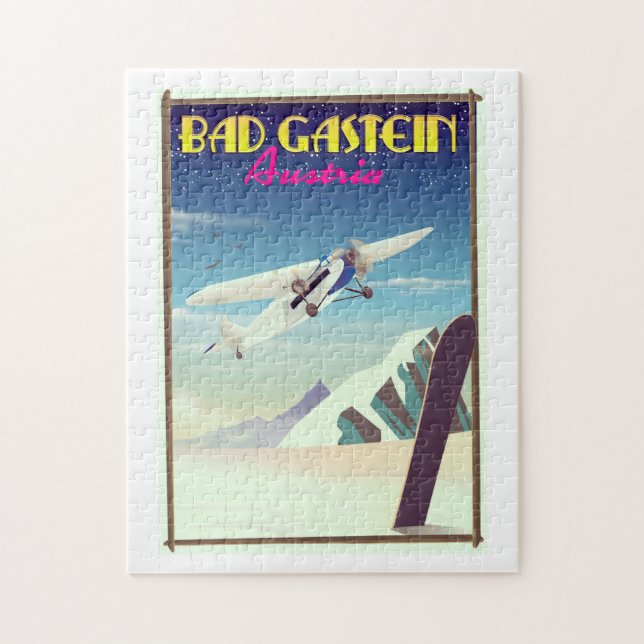 Quebra-cabeça Cartaz de Snowboarding Bad Gastein Áustria (Vertical)