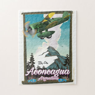Quebra-cabeça Cartaz de viagem Aconcagua Argentina