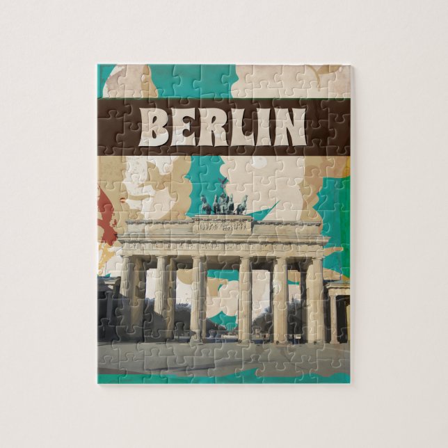 Quebra-cabeça Cartaz de Viagem Antigo de Berlim (Vertical)