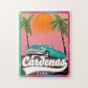 Quebra-cabeça Cartaz de viagem antigo de Cárdenas Cuba