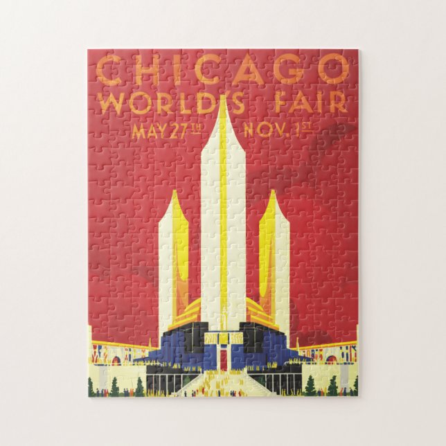 Quebra-cabeça cartaz de viagem com logotipo americano (Vertical)