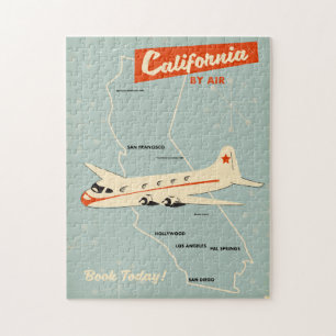 Quebra-cabeça cartaz de viagem da Califórnia dos anos 50 "por vi