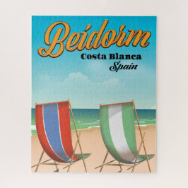 Quebra-cabeça cartaz de viagem da praia de Benidorm
