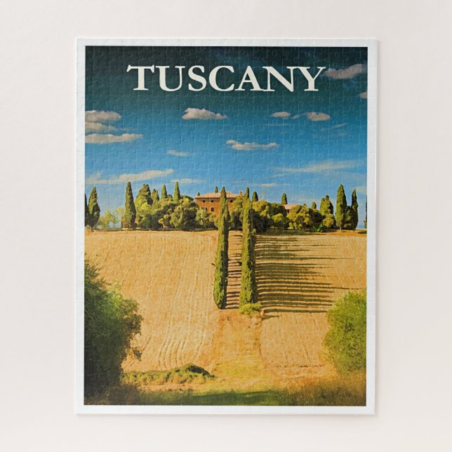 Quebra-cabeça cartaz de viagem da Toscana, Itália (Vertical)