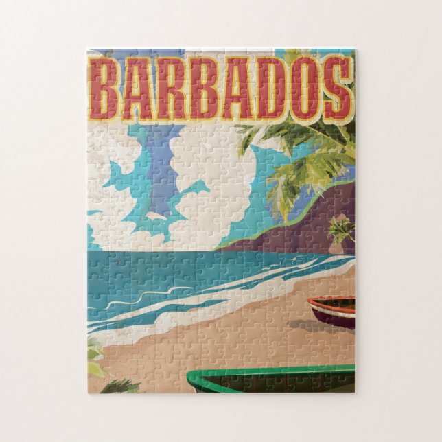 Quebra-cabeça cartaz de viagem de Barbados (Vertical)