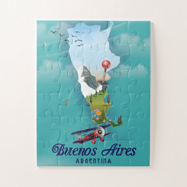 Quebra-cabeça Cartaz de viagem de Buenos Aires, Argentina (Vertical)