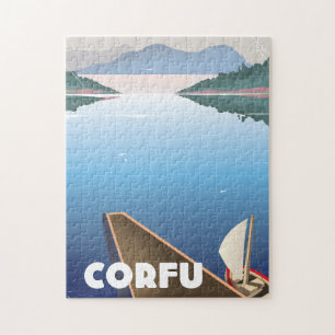 Quebra-cabeça Cartaz de viagem de Corfu