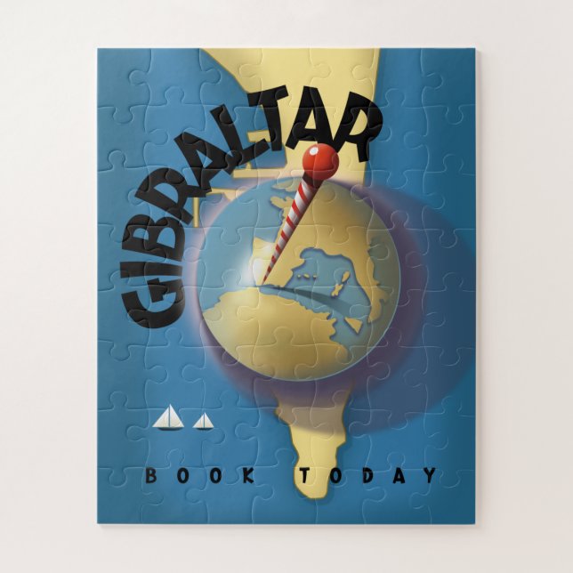 Quebra-cabeça cartaz de viagem de Gibraltar (Vertical)