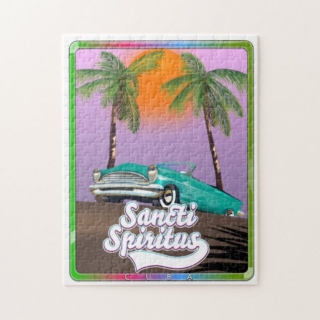 Quebra-cabeça cartaz de viagem de Sancti Spiritus Cuba. (Vertical)