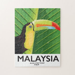 Quebra-cabeça Cartaz de viagem do Tucano da Malásia