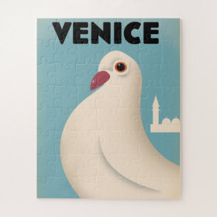 Quebra-cabeça Cartaz de viagem estilo Venice Vintage