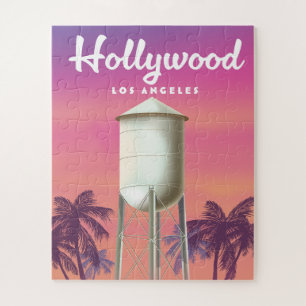Quebra-cabeça Cartaz de viagem Hollywood Los Angeles
