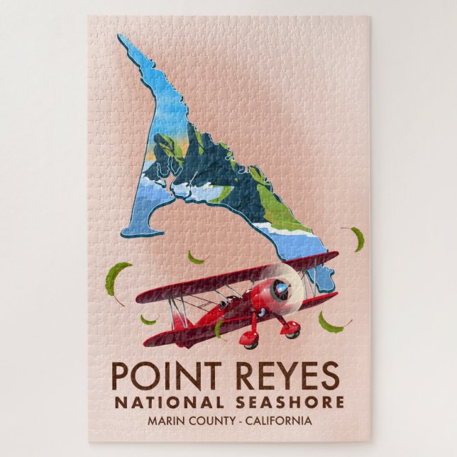 Quebra-cabeça cartaz de viagem para point reyes national seashor (Vertical)