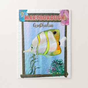 Quebra-cabeça Cartaz de viagem tropical de Maryborough Austrália