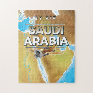 Quebra-cabeça Cartaz de Viagem Vintage da Arábia Saudita