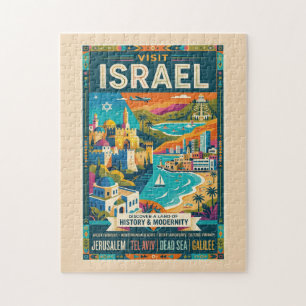 Quebra-cabeça Cartaz de Viagem Vintage Israel
