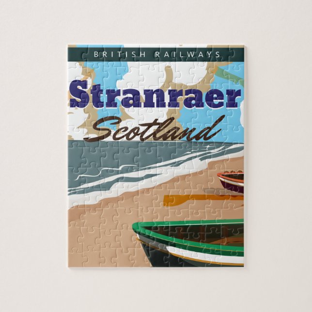 Quebra-cabeça Cartaz de viagem vintage Stranraer Escócia (Vertical)