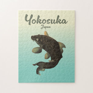 Quebra-cabeça cartaz de viagem Yokosuka Japão