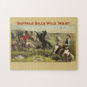 Quebra-cabeça Cartaz do Cavaleiro do Oeste Selvagem de Buffalo B