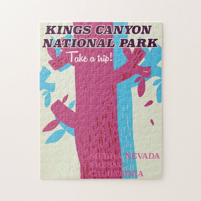 Quebra-cabeça cartaz do parque nacional kings canyon, Califórnia (Vertical)