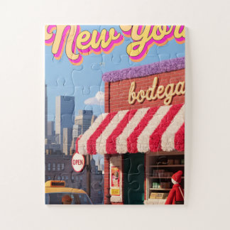 Quebra-cabeça Cartaz do Táxi Noturno da Bodega de Nova York