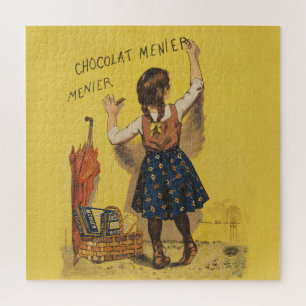 Quebra-cabeça Cartaz Francês Vintage Chocolat Menier Arte Bouiss
