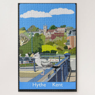 Quebra-cabeça Cartaz Retro de Estilo Ferroviário de Hythe Kent I
