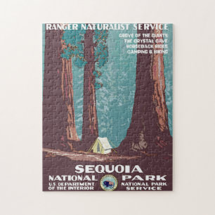 Quebra-cabeça Cartaz Vintage1938 Parque Nacional Sequoia
