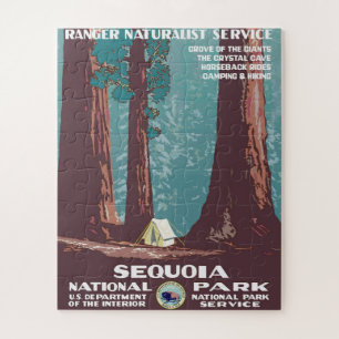 Quebra-cabeça Cartaz Vintage1938 Parque Nacional Sequoia