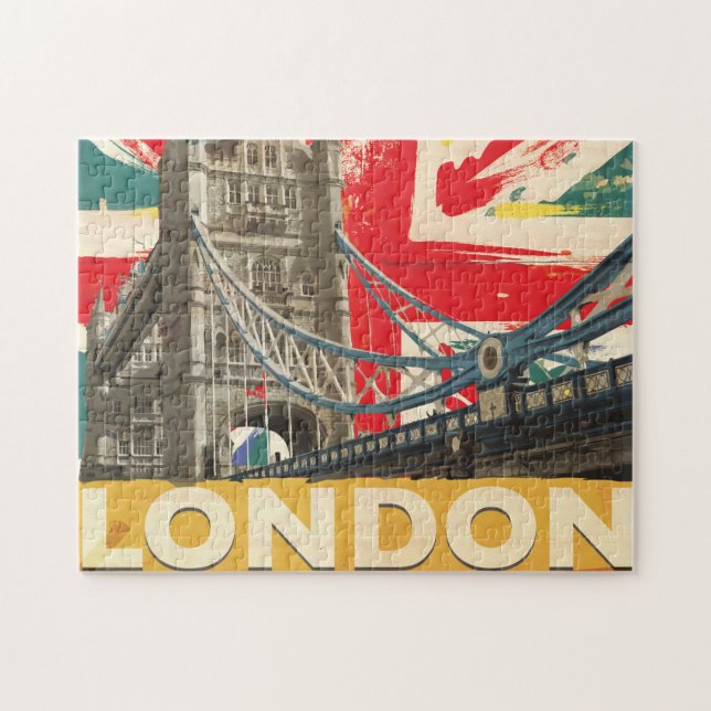Quebra-cabeça Cartaz Vintage Londres (Horizontal)