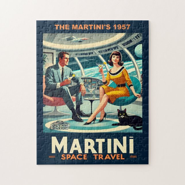 Quebra-cabeça Cartazes de Viagens Espaciais Martini The Martini' (Vertical)
