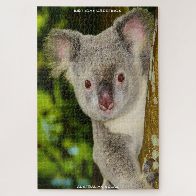 Quebra-cabeça Cartões de aniversários australianos Koalas (Vertical)