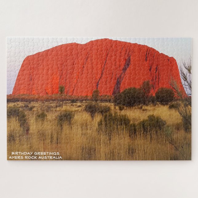 Quebra-cabeça Cartões de aniversários Ayers Rock Austrália (Horizontal)