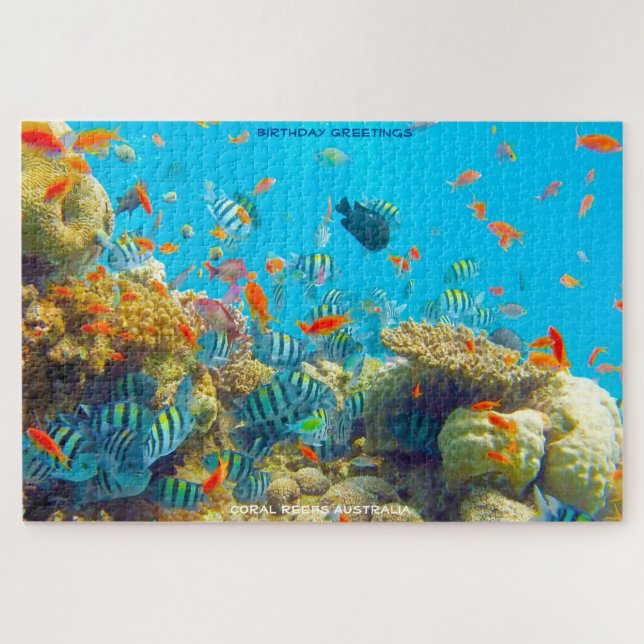 Quebra-cabeça Cartões de aniversários Coral Reef Austrália (Horizontal)