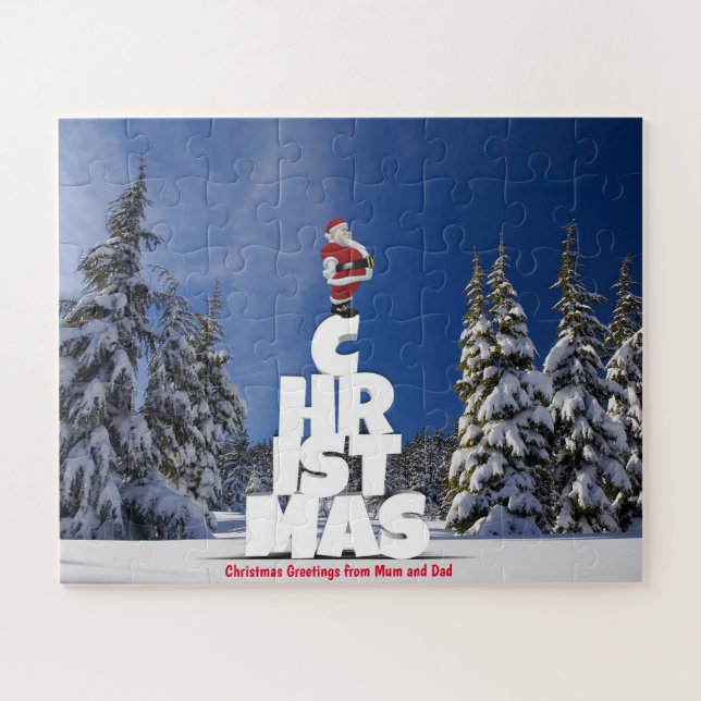 Quebra-cabeça Cartões de natal de Mãe e Pai (Horizontal)