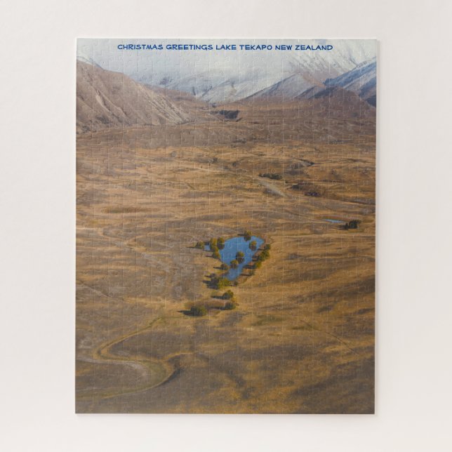Quebra-cabeça Cartões de natal Lago Tekapo Nova Zelândia (Vertical)