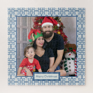 Quebra-cabeça Cartolina de Natal e pétalas de flores