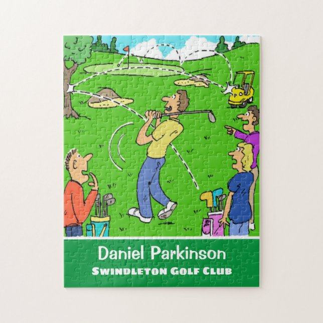 Quebra-cabeça Cartoon de Golfe Sortudo (Vertical)