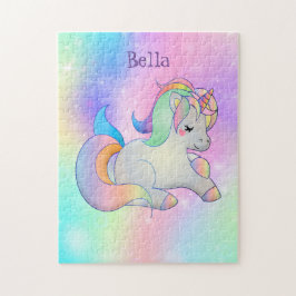Quebra-cabeça Cartoon Personalizado do Rainbow Unicórn