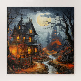 Quebra-cabeça Casa Assombrada de Spooky Halloween