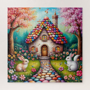 Quebra-cabeça Casa Caprichosa Com Coelhos