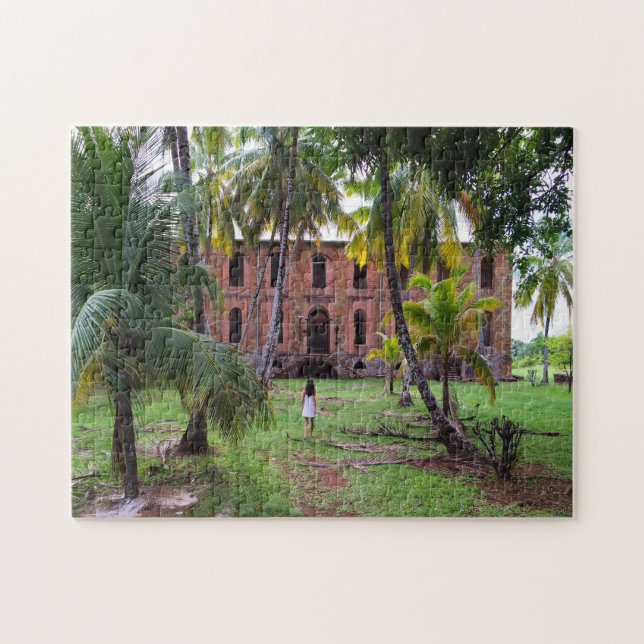 Quebra-cabeça Casa Colonial Guiana. (Horizontal)