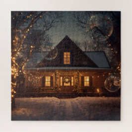 Quebra-cabeça Casa da Terra Maravilha Cozy Winter com Bolhas