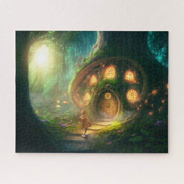 Quebra-cabeça Casa de árvore fantástica infantil (Horizontal)