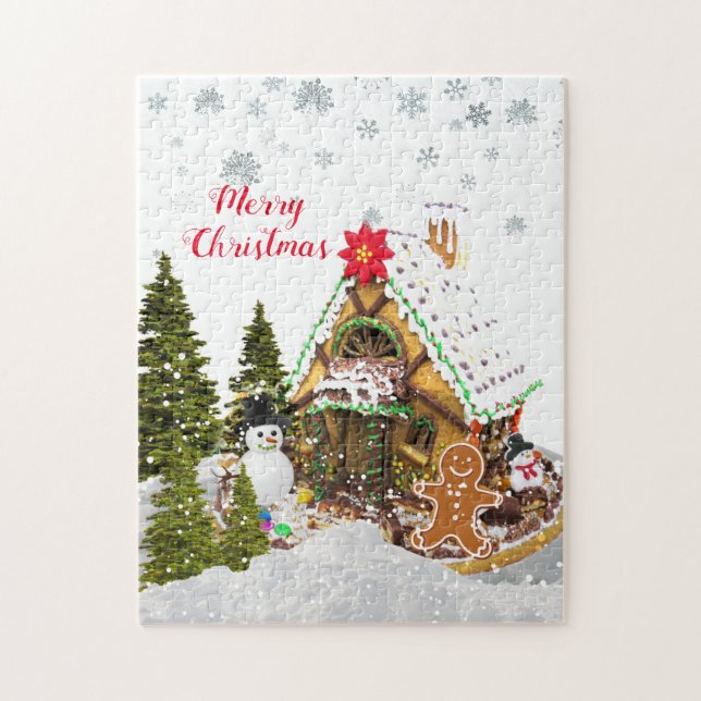 Quebra-cabeça Casa de Biscoito de Natal Jigsaw Puzzle (Vertical)