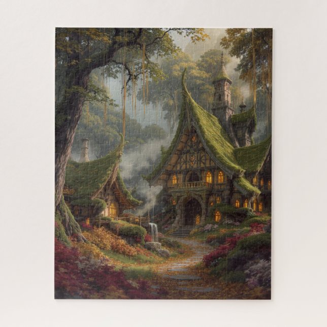Quebra-cabeça Casa de fantasia na floresta (Vertical)